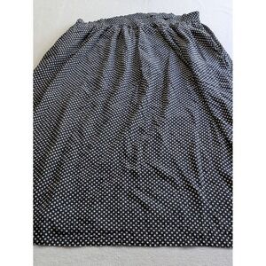August Silk 100% Silk Skirt Sz 18 16 14 Polka Dot Midi Pull On Modest‎ Navy Blue